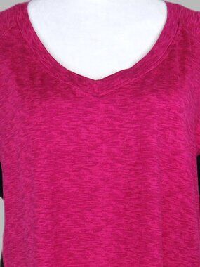 Game Time Women's Pink & Black Short-Sleeve T-Shirt Size 2X (C1942)